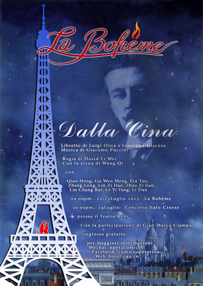 LA BOHEME
	dalla Cina